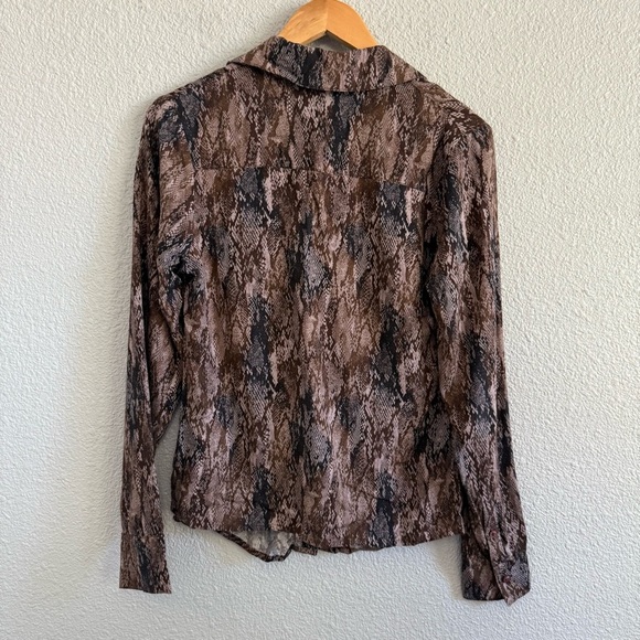 Dear John Saylor Gathered Front Shirt Balsamic Snake Size Small NWT - Picture 4 of 7